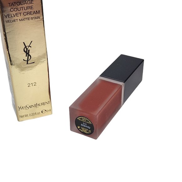 2 x Yves Saint Laurent Tatouage Velvet Lip Cream N212 Rouge Rebel red bean Full - Picture 13 of 13
